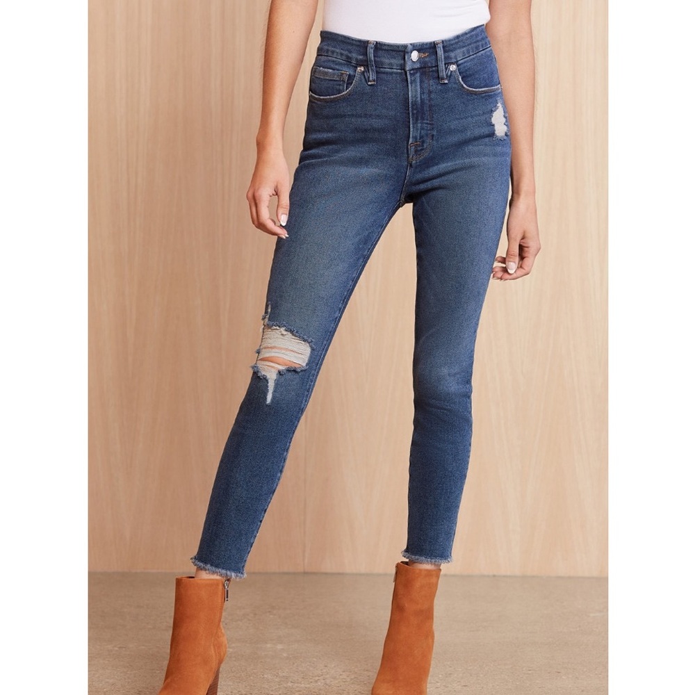 Distressed Crop Jeans